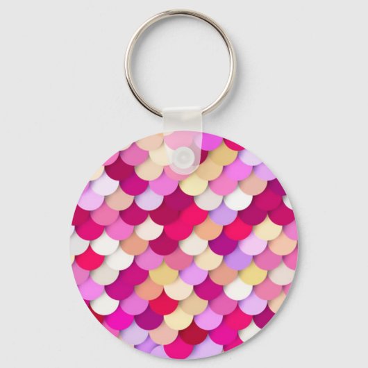 "Dragon Scales" — magenta, roze en goud Sleutelhanger (Voorkant)