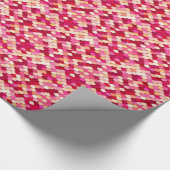 "Dragon Scales" — magenta, warm roze en perzik Cadeaupapier (Hoek)