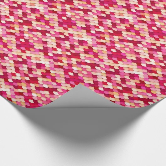 "Dragon Scales" — magenta, warm roze en perzik Cadeaupapier (Hoek)