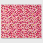 "Dragon Scales" — magenta, warm roze en perzik Cadeaupapier (Vlak)