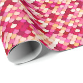 "Dragon Scales" — magenta, warm roze en perzik Cadeaupapier (Rol Hoek)