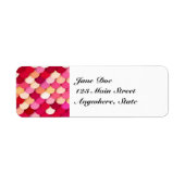 "Dragon Scales" — magenta, warm roze en perzik Etiket (Voorkant)