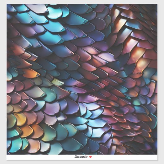 Dragon Scales Vinyl Sticker (Vel)