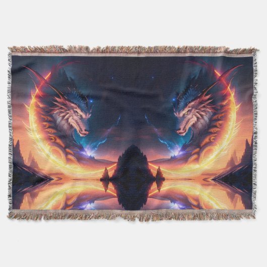 Dragon Scape Fire Night Deken (Voorkant)