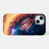 Dragon Scape Fire Night iPhone 15 Case (Achterkant horizontaal)