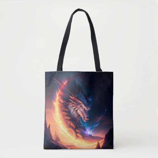 Dragon Scape Fire Night Tote Bag (Voorkant)