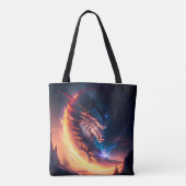 Dragon Scape Fire Night Tote Bag (Achterkant)