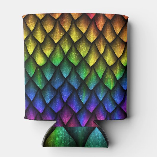 Dragon schaalt naadloze 3D textuur. Blikjeskoeler (Achterkant)