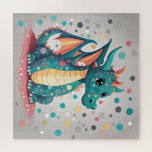 Dragon schattig legpuzzel (Horizontaal)