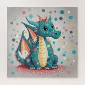 Dragon schattig legpuzzel (Verticaal)