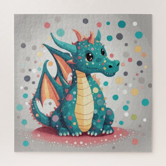 Dragon schattig legpuzzel (Verticaal)