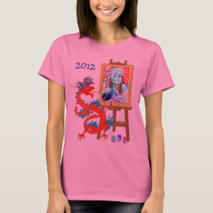 Dragon schildert uw portret sjabloon Shirt