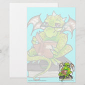 Dragon Schrijfpapier voor kunstkantoorbenodigdhede Briefpapier (Voorkant / Achterkant)