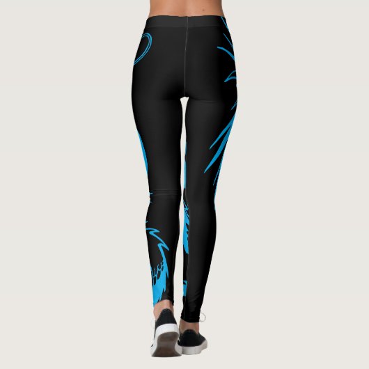 Dragon Scream  RPG Blue Dragons Leggings (Achterkant)