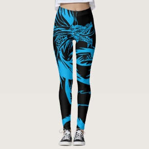 Dragon Scream  RPG Blue Dragons Leggings