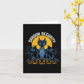 Dragon Security Halloween Funny Mom Dad Ouder Mann Kaart (Gele Bloem)