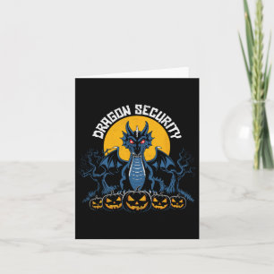Dragon Security Halloween Funny Mom Dad Ouder Mann Kaart