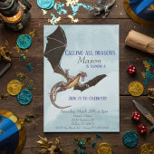 Dragon Serpent Birthday Party Child Kaart