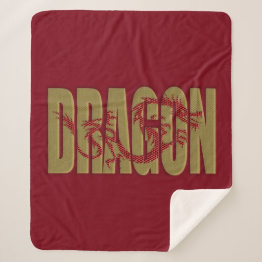 dragon sherpa blanket deken (Voorkant)