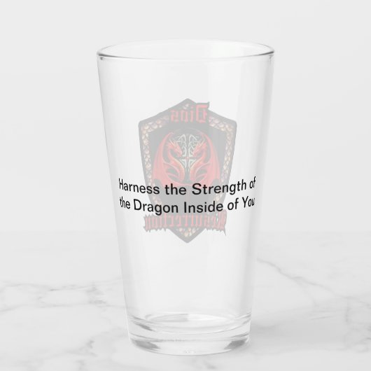 Dragon Shield Glass Tumbler (Achterkant)