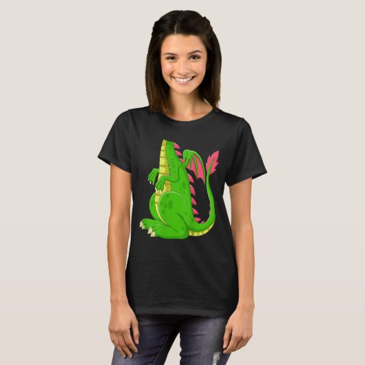 Dragon Shirt Adult Men Women Kids Green Dragon Cos (Voorkant volledig)