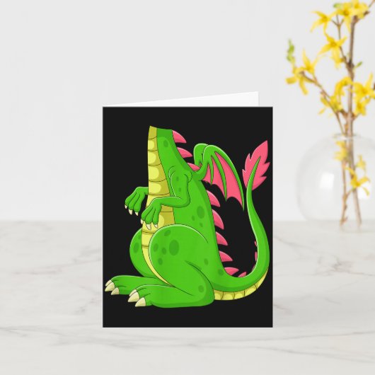 Dragon Shirt Adult Men Women Kids Green Dragon Cos Kaart (Gele Bloem)