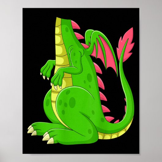 Dragon Shirt Adult Men Women Kids Green Dragon Cos Poster (Voorkant)