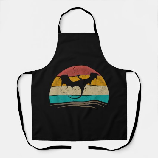 Dragon Shirt Retro Dragon Mythical Creatur Schort (Voorkant)