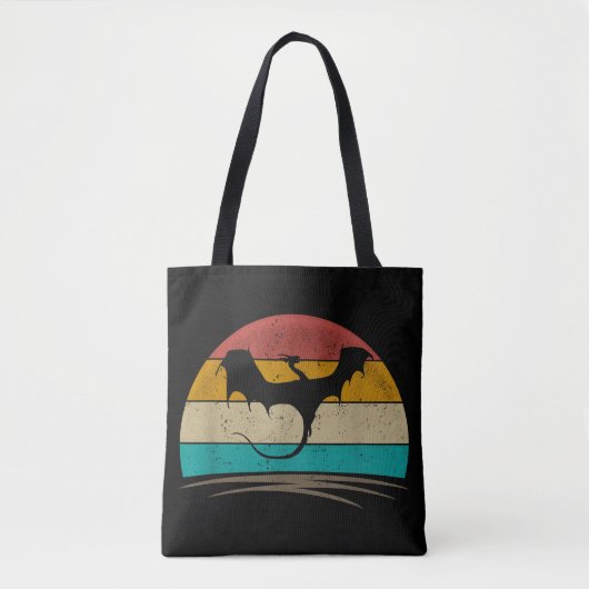 Dragon Shirt Retro  Dragon Mythical Creatur Tote Bag (Voorkant)