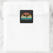 Dragon Shirt Retro Dragon Mythical Creatur Vierkante Sticker (Tas)
