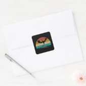 Dragon Shirt Retro Dragon Mythical Creatur Vierkante Sticker (Envelop)
