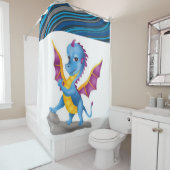 Dragon Shower Curtain Douchegordijn (In situ)