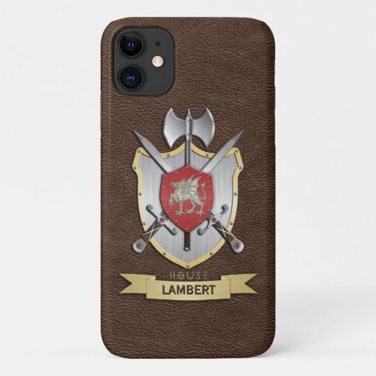 Dragon Sigil Battle Crest Brown Case-Mate iPhone Case (Achterkant)