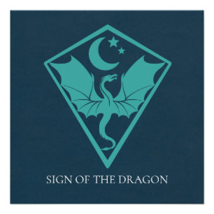 Dragon Sigil Symbol Shield Perfect Poster