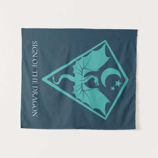 Dragon Sigil Symbol Shield Wandkleed (Voorkant (horizontaal))