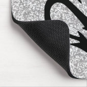 Dragon Silhouette aansluiten op zilver Muismat (Hoek)