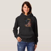 Dragon Silhouette Amerikaanse vlag 4 jul Hoodie (Voorkant volledig)