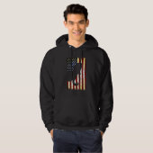 Dragon Silhouette Amerikaanse vlag 4 jul Hoodie (Voorkant volledig)