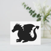 Dragon Silhouette Briefkaart (Staand voorkant)