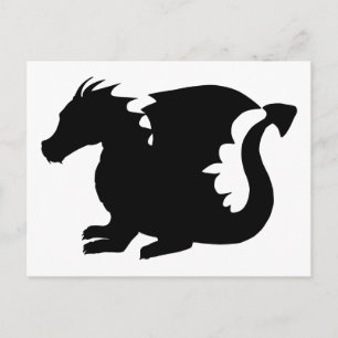 Dragon Silhouette Briefkaart