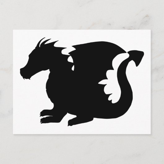 Dragon Silhouette Briefkaart (Voorkant)