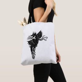Dragon Silhouette Spirit Animal Emblem Canvas tas