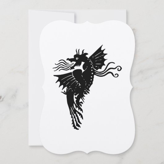 Dragon Silhouette Spirit Animal Emblem Kaart (Voorkant)