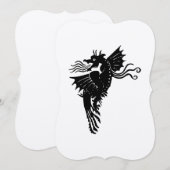 Dragon Silhouette Spirit Animal Emblem Kaart (Voorkant / Achterkant)
