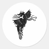 Dragon Silhouette Spirit Animal Emblem Sticker (Voorkant)