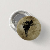 Dragon Silhouette Spirit Animal Totem Emblem Ronde Button 3,2 Cm (Voorkant /achterkant)