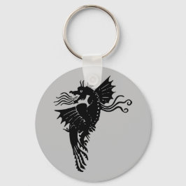 Dragon Silhouette Spirit Animal Totem Emblem Sleutelhanger