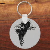 Dragon Silhouette Spirit Animal Totem Emblem Sleutelhanger (Voorkant)