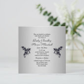 Dragon Silver Wedding Uitnodiging (Staand voorkant)