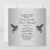 Dragon Silver Wedding Uitnodiging (Voorkant)